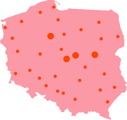 Moja mammografia Polska - lokalizacje